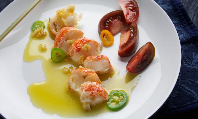 LOBSTER TAILS WITH GARLIC AND OIL